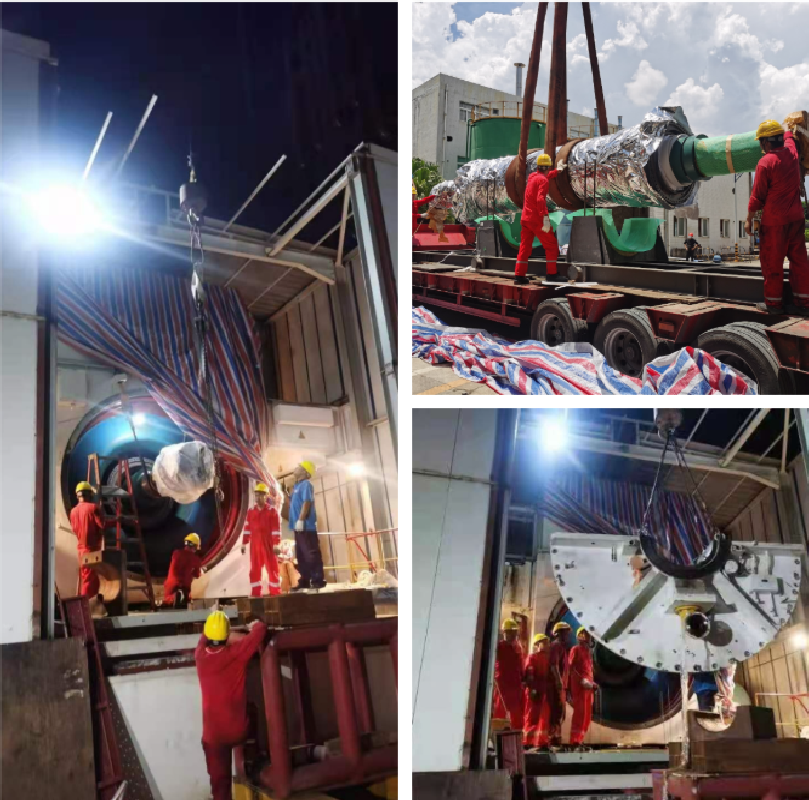 GE9E燃?xì)獍l(fā)電機(jī)轉(zhuǎn)子大修現(xiàn)場(chǎng)